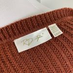 Stitch Fix  RD Style Josslyn V-Neck Sweater Burnt Orange Chunky Knit Cotton Large Photo 10