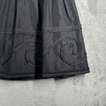 Loft Ann Taylor  Black Pleated Skirt Women's Size 10 Ribbon‎ Trim A-Line Photo 3