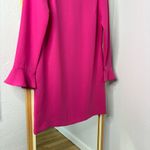Banana Republic hot pink ruffle sleeve button back mini dress with pockets Photo 2