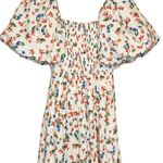 ASTR  the Label White Floral Serilda Cutout Puff Sleeve Mini Dress Cottage Sz XS Photo 7