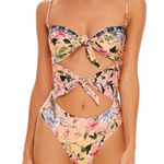 Agua Bendita  Carrie One Piece Floral Swimsuit Sz S Photo 0