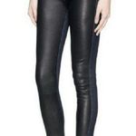 Helmut Lang  Leather Panel Stretch Jeans 27 Photo 0