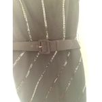 Cache Black Sheath Dress with Beaded Detail Cap Sleeves Formal LBD Sz 6 Photo 5