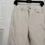 Driftwood  Wyatt White Cream Braided Design Bell Flare Denim Jeans Photo 2