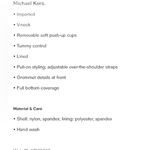 Michael Kors $146 Grommet-Detail One-Piece Swimsuit 14 L Photo 6