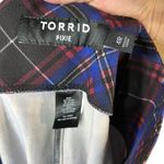 Torrid Pants Womens Plus Size 4R Black Blue Plaid Pixie Style Tartan Punk Photo 5