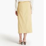 Vince . Gabardine Side Buckle Cotton-Blend Midi Wrap Skirt Photo 13