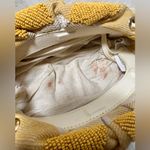 ZARA  Yellow and Cream Beaded Gingham Crossbody/Shoulder Bag Photo 11