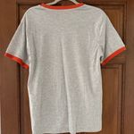 Disney  100 Mickey Mouse Club Ringer Tee T-shirt Size Large Gray Orange Photo 2
