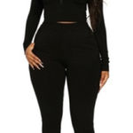 Naked Wardrobe  Snatched High Waist Ribbed Joggers Size Small Photo 0