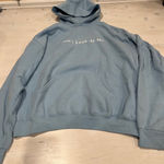 Oversized Hoodie Pullover Sweatshirt Don't Look At Me‎ One Size Blue Size L Photo 0