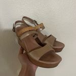 UGG Women 8 Lira Mar Metallic Gold Wedge Sandals Braided Ankle Strap Platform Photo 1