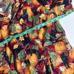 Vintage Handmade Halloween Whimsical Pumpkin Black Cat Frog Button Up Shirt Red Size M Photo 7