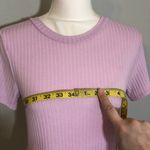 Lila Rose NWOT Pink Babydoll Ribbed Knit Dress Short Sleeve Tiered Skirt New Photo 3