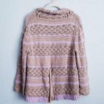 Anthropologie  Wrap London Brown and Purple Open Knit Front Tie Cardigan Photo 6