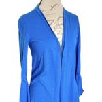 Talbots Womens Open Cardigan Knit Blue Sz Small Spring Easter Flared Slit Sleeve Photo 3