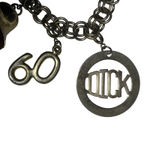 Vintage Charm Bracelet Political GOP Elephant Bell 60s Luck Silver Tone Photo 3