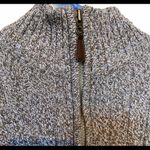 Oscar de la Renta  oatmeal quarter zip L sweater. Photo 2