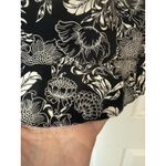J Jill NWT Sz LG Black White Tropical Floral HiLo Popover Blouse Ruffle Peasant Photo 6