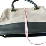 Anne Klein Women's Monogram Tote Bag Black Beige Gold Lion Accent Photo 5