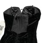 Emerald Sundae Strapless Sequin Rosette Mesh Black Mini Velvet Dress Size S NWT Photo 2