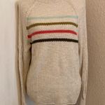 Creme Striped Sweater Photo 2