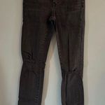 Madewell NWOT  Black Sea ripped distressed 9” mid rise skinny jeans Photo 0