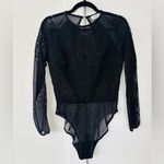 Flora Nikrooz VTG  Black Lace Body Suit size M Photo 1