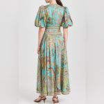 NWT ALEMAIS Franca Midi Dress in Blue Paisley Size 0 Photo 3