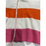 Moon & Madison Women's M Colorblock Striped Knit Sweater Pullover Pink Size M Photo 4