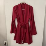 Pinkblush Burgundy Duster Kimono Robe Duster Open Front Belted XLarge Photo 4