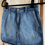 J Brand NWOT dark washed distressed mini a-line denim skirt Photo 1