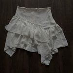 ZARA NWT WHITE RUFFLED ASYMMETRICAL MINI SKIRT Photo 0