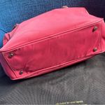 Kate Spade  Vintage Jasmine Nylon Satchel Bag Orange Double Gold Chain Purse Photo 7