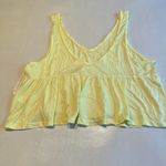 Abound  Womens Yellow Tank Top Size Xtra Large Peplum Waist Crop‎ V Neck Photo 7