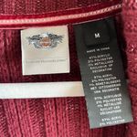 Harley Davidson Harley-Davidson Cardigan Maroon Shawl Collar Moto Zip Knit Sweater Sz M GUC Photo 11