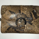 Coach  SoHo Exotic Black Embossed Python Print Soft Leather Trifold Wallet Y2K Y Photo 0