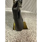 Brighton Women's Black Leather Bucket Handbag Croc-Embossed Charms Photo 6