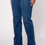 Denim & Co . Cozy Denim Relax Straight Jean - Med Wash Size M QVC ASOT Photo 0