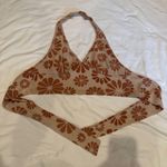 Originality Halter Neck Cropped Top Brown Size M Photo 0