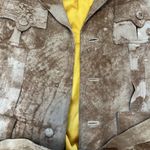 American Vintage Vintage 70s Handmade Leather Midi Trench Jacket Brown Belted Long Sleeve Medium Photo 5