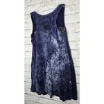 No Time Tunic Tank Top Mini Dress Women Size Large Mushroom Boho 100% cotton. Blue Photo 4