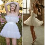 Katie May Ellee Mini Dress White Tulle Wedding Size M Photo 14