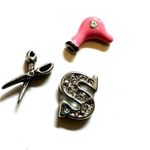 Origami Owl  hairdresser scissors hairdryer charm bracelet Photo 2