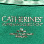 Catherines  Women's Size 18/20W (1X) Green Suprema Collection Split Neck Tee Photo 3