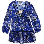 Jaase NWT  Blue Floral Long Sleeve Tiered Boho Jessie Dress Size LARGE‎ Photo 3