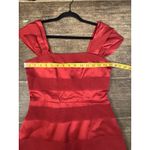 Hellessy Emily Dress In Red With Contrast White Shirttail Hem Size 4 Crimson Photo 11