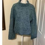 Anthropologie Moth Sweater Womens XS Blue Chunky Knit Pullover Sparkle Shimmer Photo 0