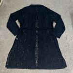 Torrid Floral Lace Sheer Open Duster Trench Coat Black 1X 14-16 Photo 6