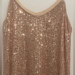 Rose Gold All Over Sequin Mini Dress Spaghetti Straps Size Small NWT Pink Photo 3